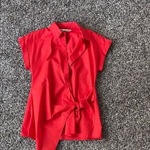 ZARA asymmetric Button-Up Women's Top